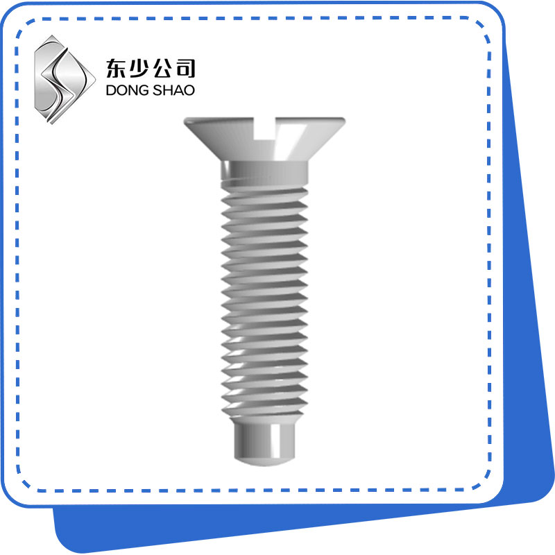 Mga Slotted Countersunk Head Screw na may Full Dog Point